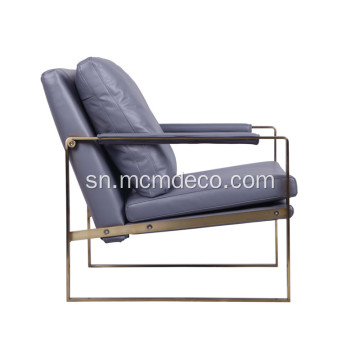 Yemazuva ano Zara Stainless Simbi Leather Lounge Chair